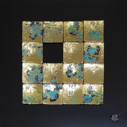 Peinture Moorea par Bauquel Véronique | Tableau Abstrait Collage Minimaliste