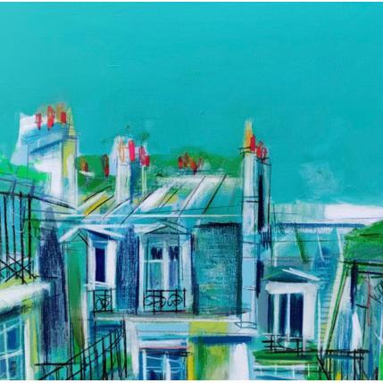 Painting Une fenêtre vedette by Anicet Olivier | Painting Figurative Acrylic, Pastel Architecture, Urban