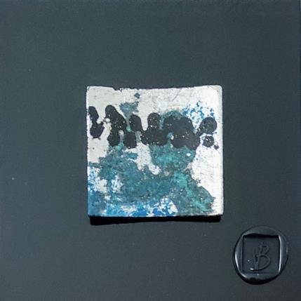 Pintura Montreal por Bauquel Véronique | Pintura Abstract Acrylic, Gluing, Resin, Silver leaf, Wood Minimalist