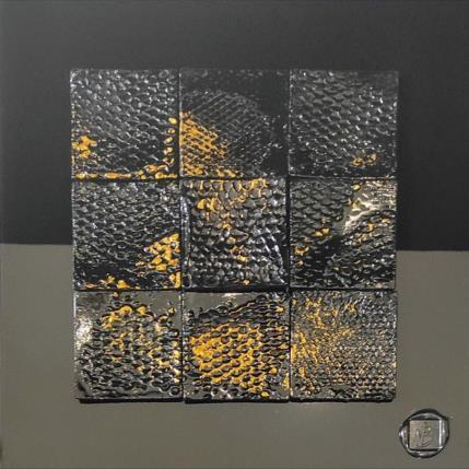 Peinture Vaadhoo par Bauquel Véronique | Tableau Abstrait Acrylique, Bois, Collage, Laque Minimaliste