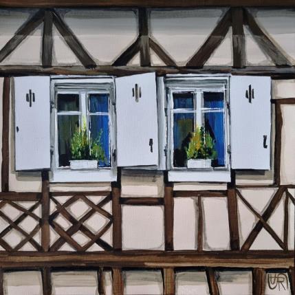 Peinture  White par Rasa | Tableau Figuratif Acrylique Urbain