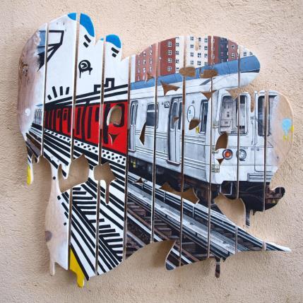 Peinture Keith  par Lassalle Ludo | Tableau Street Art Acrylique, Bois, Graffiti Icones Pop