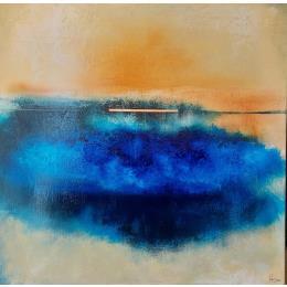 Painting Abstraction 1945 by Hévin Christian | Painting Abstract Acrylic, Oil, Pastel Minimalist