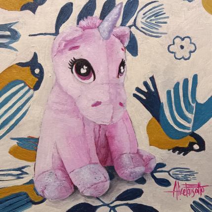 Peinture Mariotta par Parisotto Alice | Tableau Figuratif Huile Enfant, Icones Pop, Nature