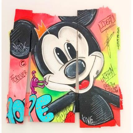 Painting Mick by Molla Nathalie  | Painting Pop-art Acrylic, Posca, Wood Pop icons