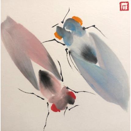 Peinture Les cigales de Provence par De Giorgi Mauro | Tableau Figuratif Encre Nature