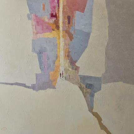 Peinture L'art de vivre lentement par Tomàs | Tableau Abstrait Huile Scènes de vie, Urbain