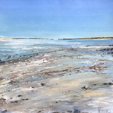 Peinture Quand la mer se retire par Fièvre Véronique | Tableau Figuratif Acrylique Marine, Nature, Paysages