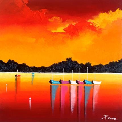 Peinture Rêveries par Pienon Cyril | Tableau Abstrait Acrylique, Sable Paysages