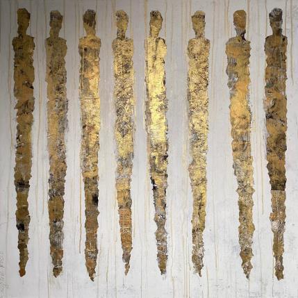 Peinture Symphonie d'ostia par Rocco Sophie | Tableau Art Singulier Acrylique, Collage, Sable