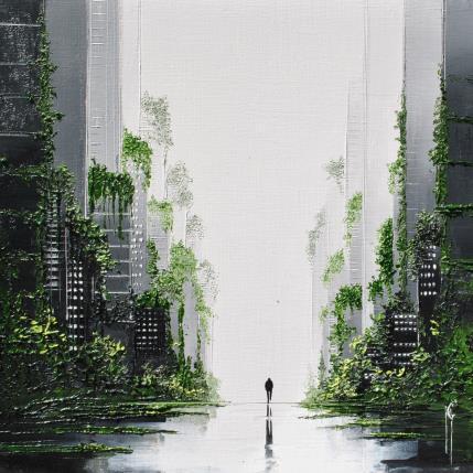 Peinture La ville enchantée par Galloro Maurizio | Tableau Figuratif Huile Urbain