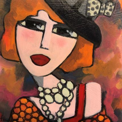 Peinture Capucine  par Fauve | Tableau Figuratif Acrylique Portraits, Scènes de vie