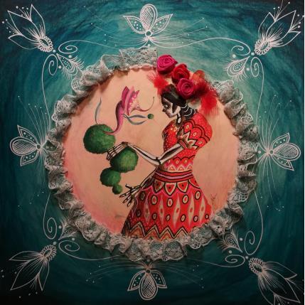 Painting Mostriamoci by Nai | Painting Surrealism Acrylic, Gluing Life style