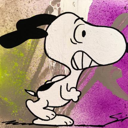 Peinture RUN SNOOPY par Mestres Sergi | Tableau Pop-art Acrylique, Graffiti Icones Pop