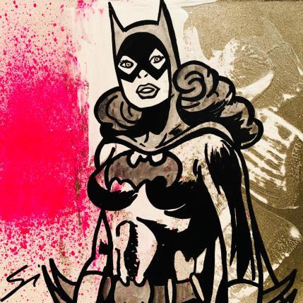 Peinture Catwoman par Mestres Sergi | Tableau Pop-art Acrylique, Carton, Graffiti Icones Pop