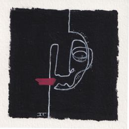 Painting ligne de vie by Detovart | Painting Figurative Acrylic Portrait