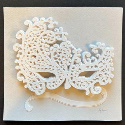 Peinture Sexy Mask par Ryder Susan | Tableau Figuratif Papier Minimaliste, Natures mortes, Noir & blanc