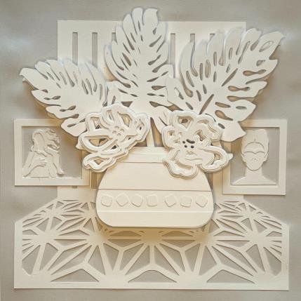 Peinture Frida and Ferns par Ryder Susan | Tableau Figuratif Papier Nature, Natures mortes, Noir & blanc