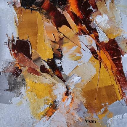 Peinture Bird spring par Virgis | Tableau Abstrait Huile Minimaliste