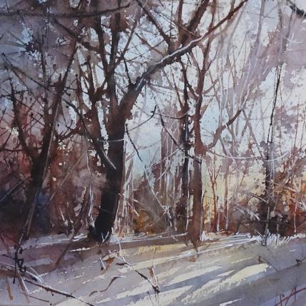 Peinture La forêt de mon enfance par Abbatucci Violaine | Tableau Figuratif Aquarelle