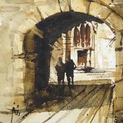 Painting Une curiosité bien placée by Abbatucci Violaine | Painting Figurative Watercolor