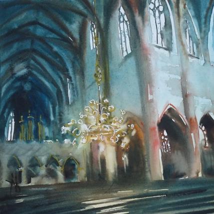 Painting Le lustre by Abbatucci Violaine | Painting Figurative Watercolor Pop icons