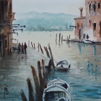 Painting Rio Cannaregio by Abbatucci Violaine | Painting Figurative Watercolor Pop icons