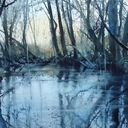 Painting Le marais by Abbatucci Violaine | Painting Figurative Watercolor