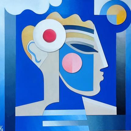 Peinture Le marin par Gustavsen Karl | Tableau Figuratif Acrylique, Collage Marine, Portraits, Scènes de vie