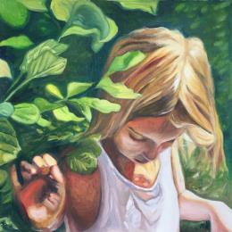 Peinture Rêverie  par Laplane Marion | Tableau Figuratif Huile Portraits