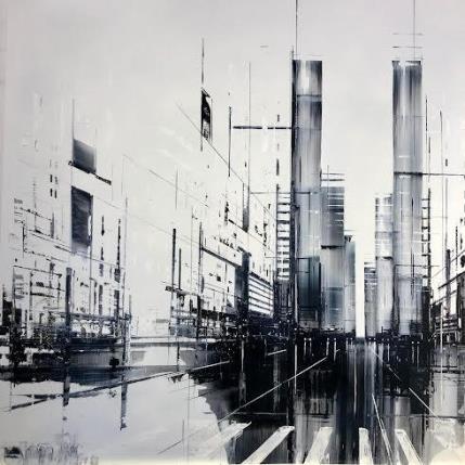 Peinture Street life par Rey Julien | Tableau Figuratif Feuille d'or