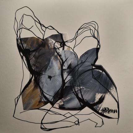 Peinture Histoire de couple  2 par Chaperon Martine | Tableau Figuratif Acrylique Nu