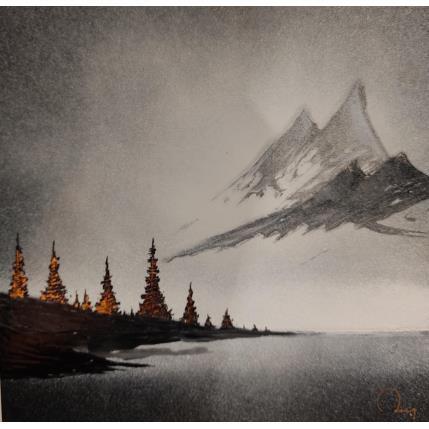 Peinture Welcome to Heaven par Rey Julien | Tableau Figuratif Feuille d'or, Laque Nature, Noir & blanc, Paysages