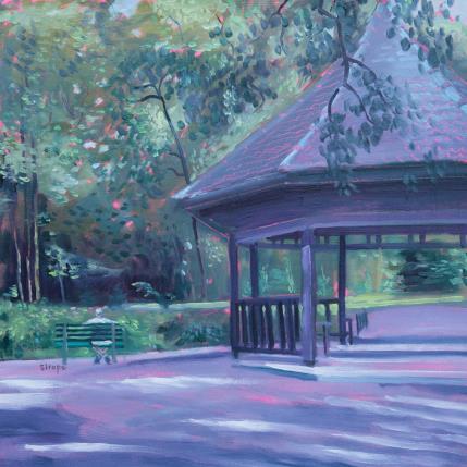 Peinture Le piano d'Or du parc  par Sirope Rémy | Tableau Figuratif Huile Scènes de vie