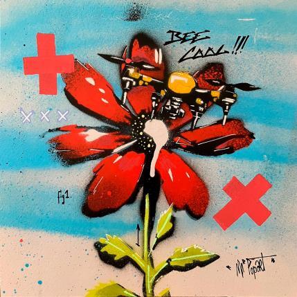 Peinture FLWR AND THE DRONE par MR.P0pArT | Tableau Pop-art Acrylique, Graffiti Nature