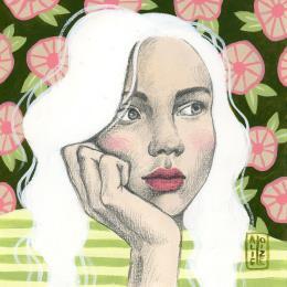 Peinture Daniela par Alie Loizel | Tableau Figuratif Acrylique Portraits