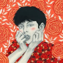 Peinture Paula par Alie Loizel | Tableau Figuratif Acrylique Portraits