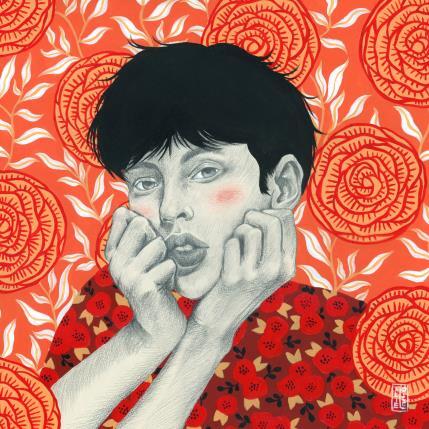 Peinture Paula par Alie Loizel | Tableau Figuratif Acrylique Portraits