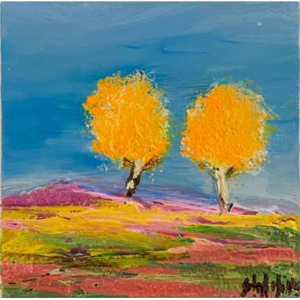 Peinture Soleil par Shahine | Tableau Figuratif Huile