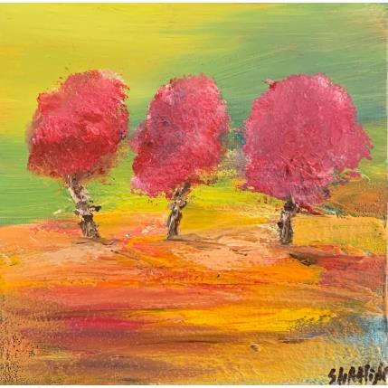 Peinture 3 chenes par Shahine | Tableau Figuratif Huile