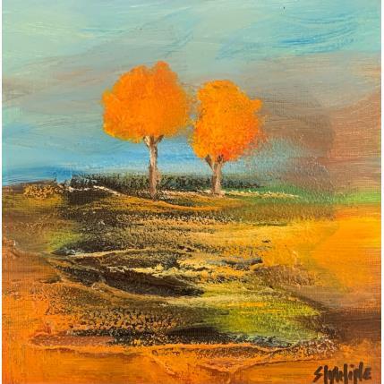 Peinture Couple d'arbre par Shahine | Tableau Figuratif Huile