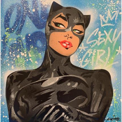 Peinture SEXY  CATWOMAN par Kedarone | Tableau Pop-art Acrylique, Graffiti Icones Pop