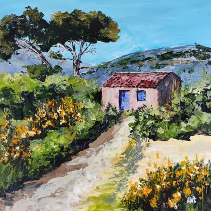 Peinture Couleurs de la Provence par Rey Ewa | Tableau Figuratif Acrylique Paysages