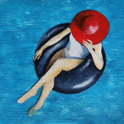 Peinture La bouée  par Sie Evelyne | Tableau Figuratif Acrylique Scènes de vie