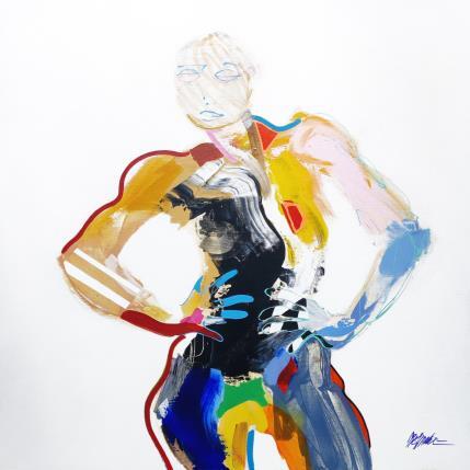 Peinture Amené On par Cressanne | Tableau Figuratif Acrylique, Encre, Pastel Nu