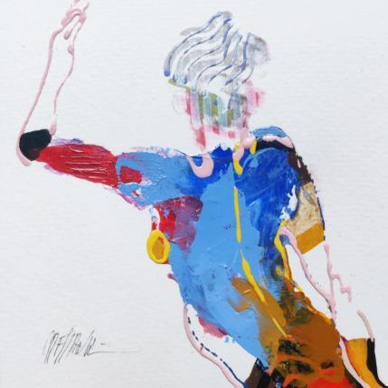 Gemälde Un grand bonjour von Cressanne | Gemälde Figurativ Acryl, Tinte Akt