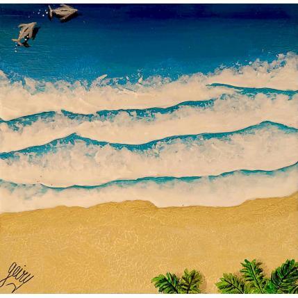 Peinture Atlantique tropicale par Geiry | Tableau Matiérisme