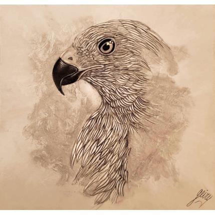 Painting Faucon gerfaut by Geiry | Painting Subject matter