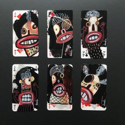 Peinture Maraboutarot par Doudoudidon | Tableau Art Singulier Acrylique Scènes de vie, Société