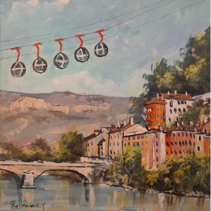 Gemälde Les bulles Grenoble 1 von Lallemand Yves | Gemälde Figurativ Acryl Urban